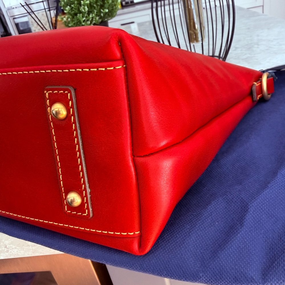 Dooney & Bourke Red Florentine Small Hobo Crossbody - Picture 6 of 10